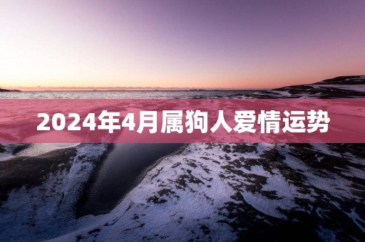2025年4月属狗人爱情运势