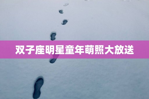 双子座明星童年萌照大放送