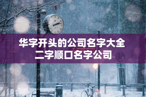 华字开头的公司名字大全 二字顺口名字公司