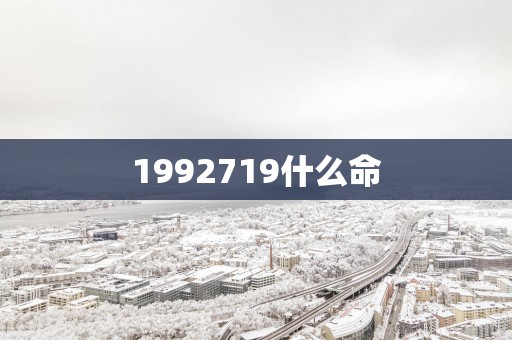 1992719什么命