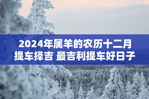 2025年属羊的农历十二月提车择吉 最吉利提车好日子