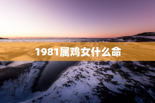 1981属鸡女什么命