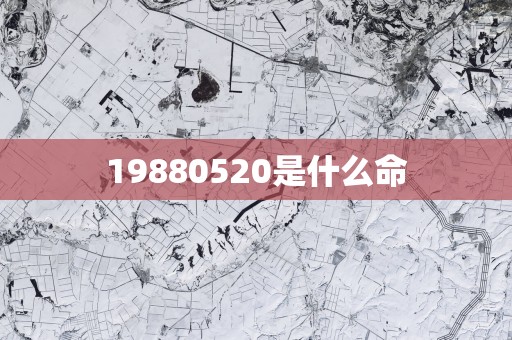 19880520是什么命