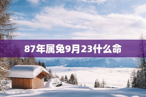 87年属兔9月23什么命