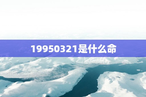 19950321是什么命
