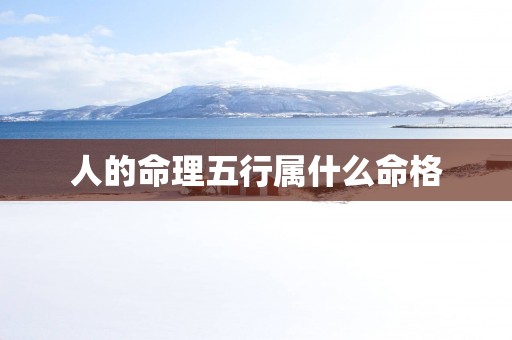 人的命理五行属什么命格