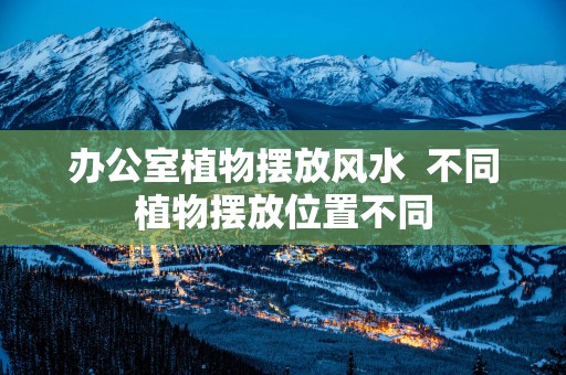 办公室植物摆放风水  不同植物摆放位置不同