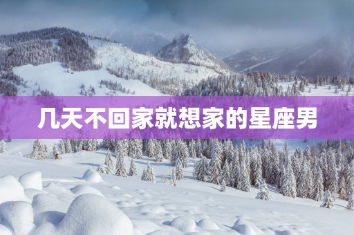 几天不回家就想家的星座男
