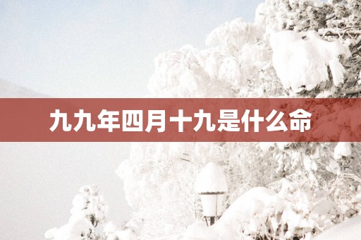 九九年四月十九是什么命