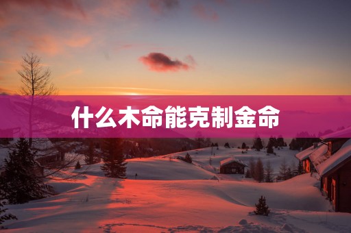 什么木命能克制金命