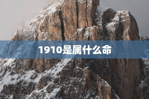 1910是属什么命