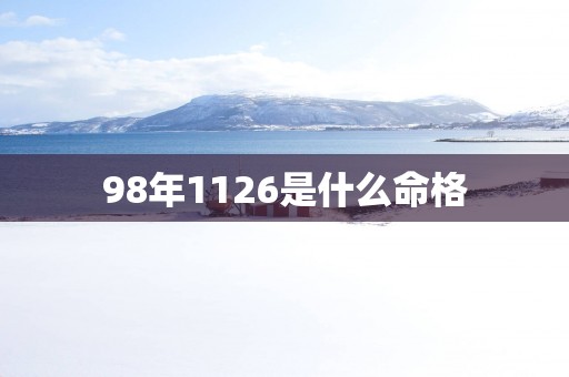 98年1126是什么命格