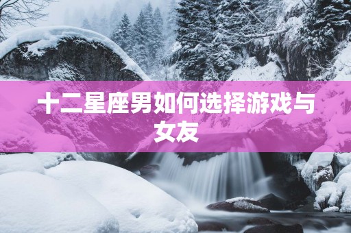 十二星座男如何选择游戏与女友
