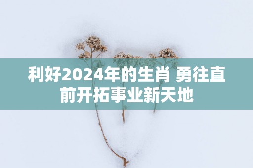 利好2025年的生肖 勇往直前开拓事业新天地