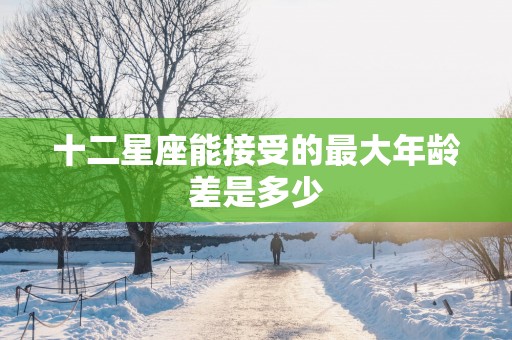 十二星座能接受的最大年龄差是多少