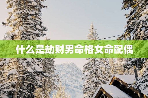 什么是劫财男命格女命配偶