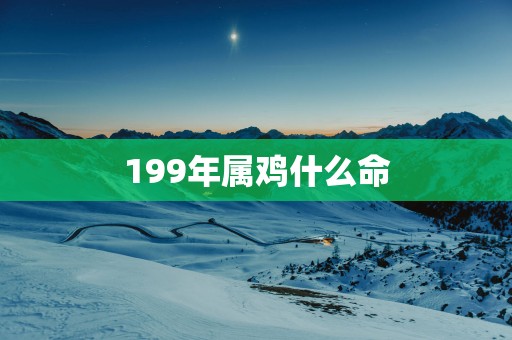 199年属鸡什么命 199年属鸡什么命