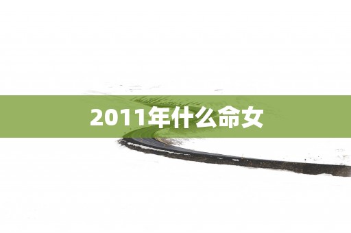 2011年什么命女