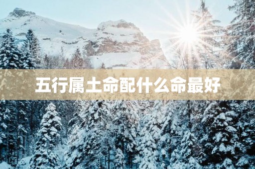 五行属土命配什么命最好