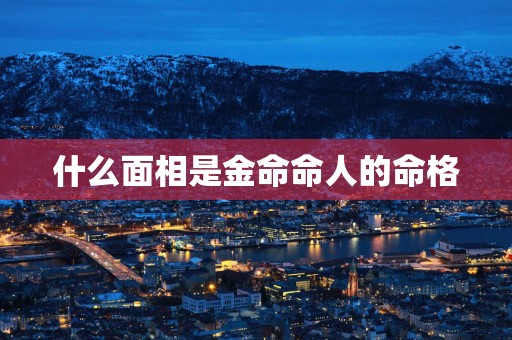 什么面相是金命命人的命格