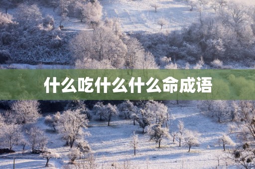 什么吃什么什么命成语