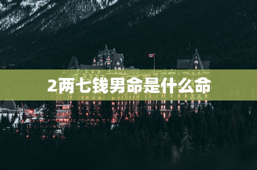 2两七钱男命是什么命
