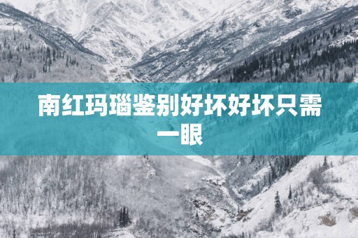 南红玛瑙鉴别好坏好坏只需一眼
