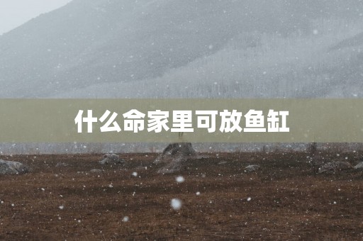什么命家里可放鱼缸