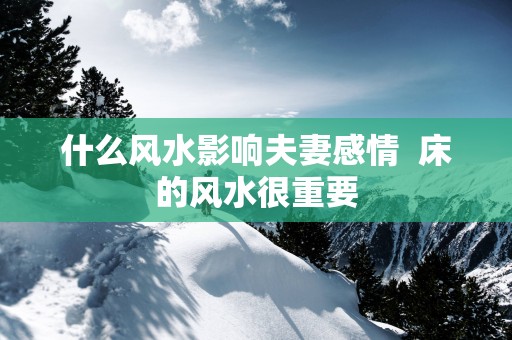 什么风水影响夫妻感情  床的风水很重要