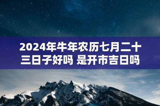 2025年蛇年农历七月二十三日子好吗 是开市吉日吗