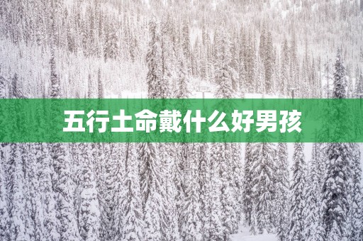 五行土命戴什么好男孩