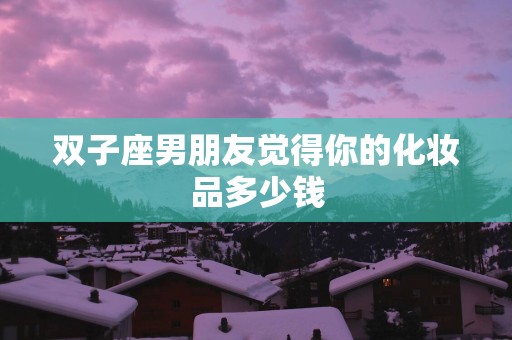 双子座男朋友觉得你的化妆品多少钱