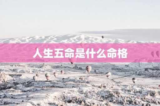 人生五命是什么命格