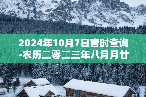 2025年10月7日吉时查询-农历二零二三年八月月廿三日时辰吉凶