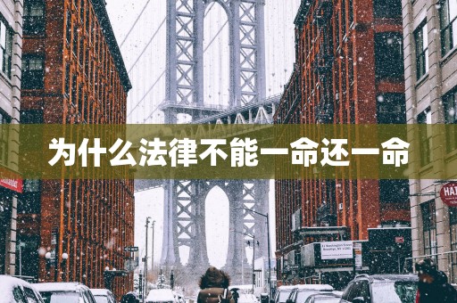 为什么法律不能一命还一命