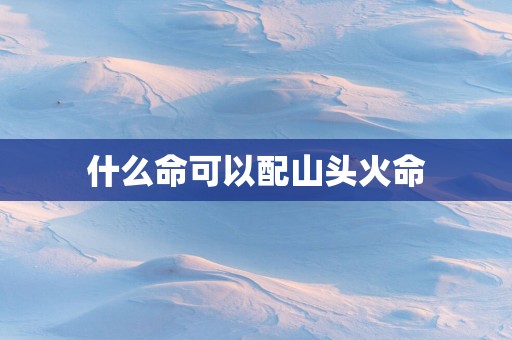 什么命可以配山头火命