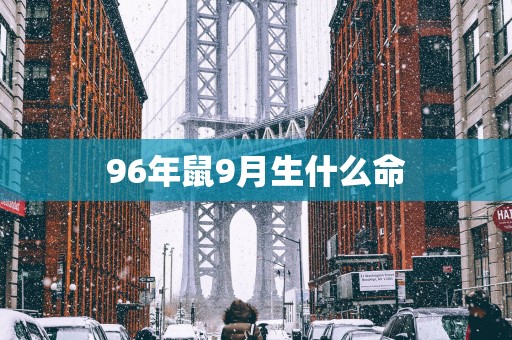 96年鼠9月生什么命
