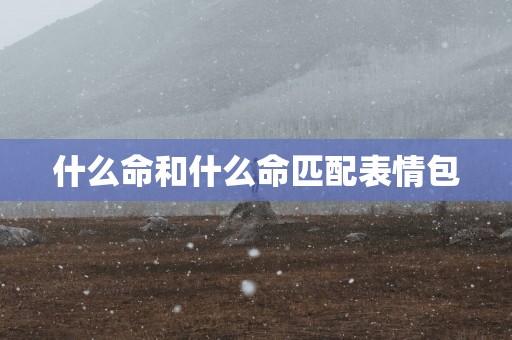 什么命和什么命匹配表情包