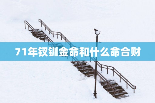 71年钗钏金命和什么命合财