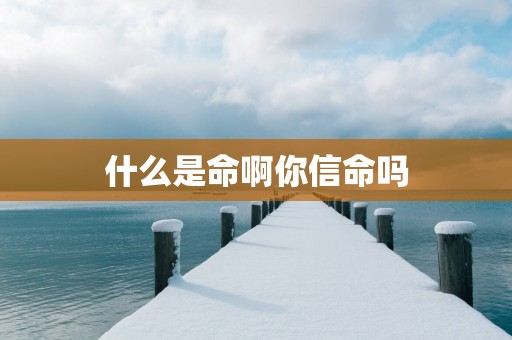 什么是命啊你信命吗