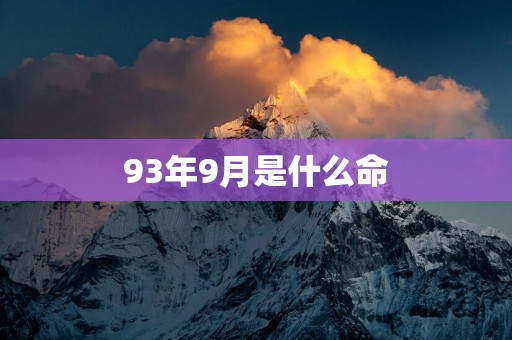 93年9月是什么命