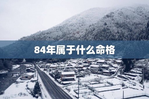 84年属于什么命格