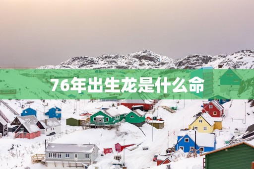 76年出生龙是什么命