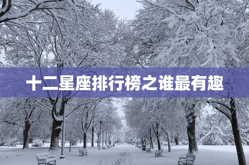 十二星座排行榜之谁最有趣