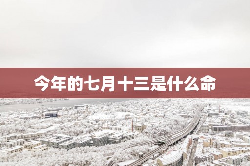 今年的七月十三是什么命