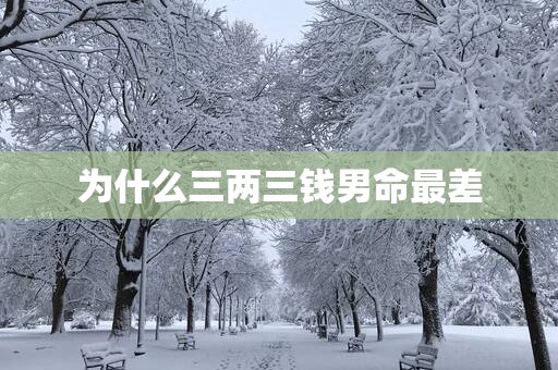 为什么三两三钱男命最差