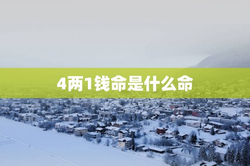 4两1钱命是什么命
