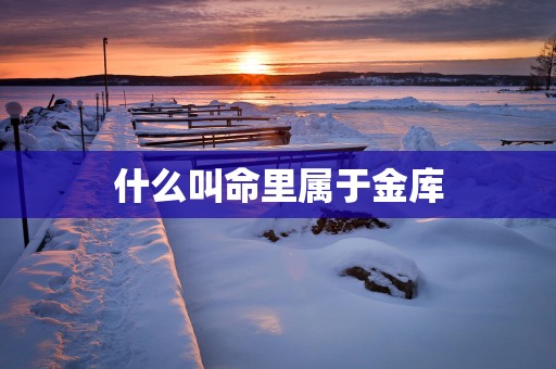 什么叫命里属于金库