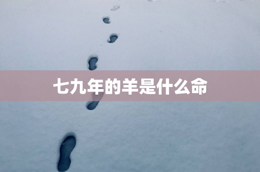 七九年的羊是什么命