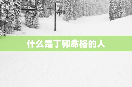 什么是丁卯命格的人